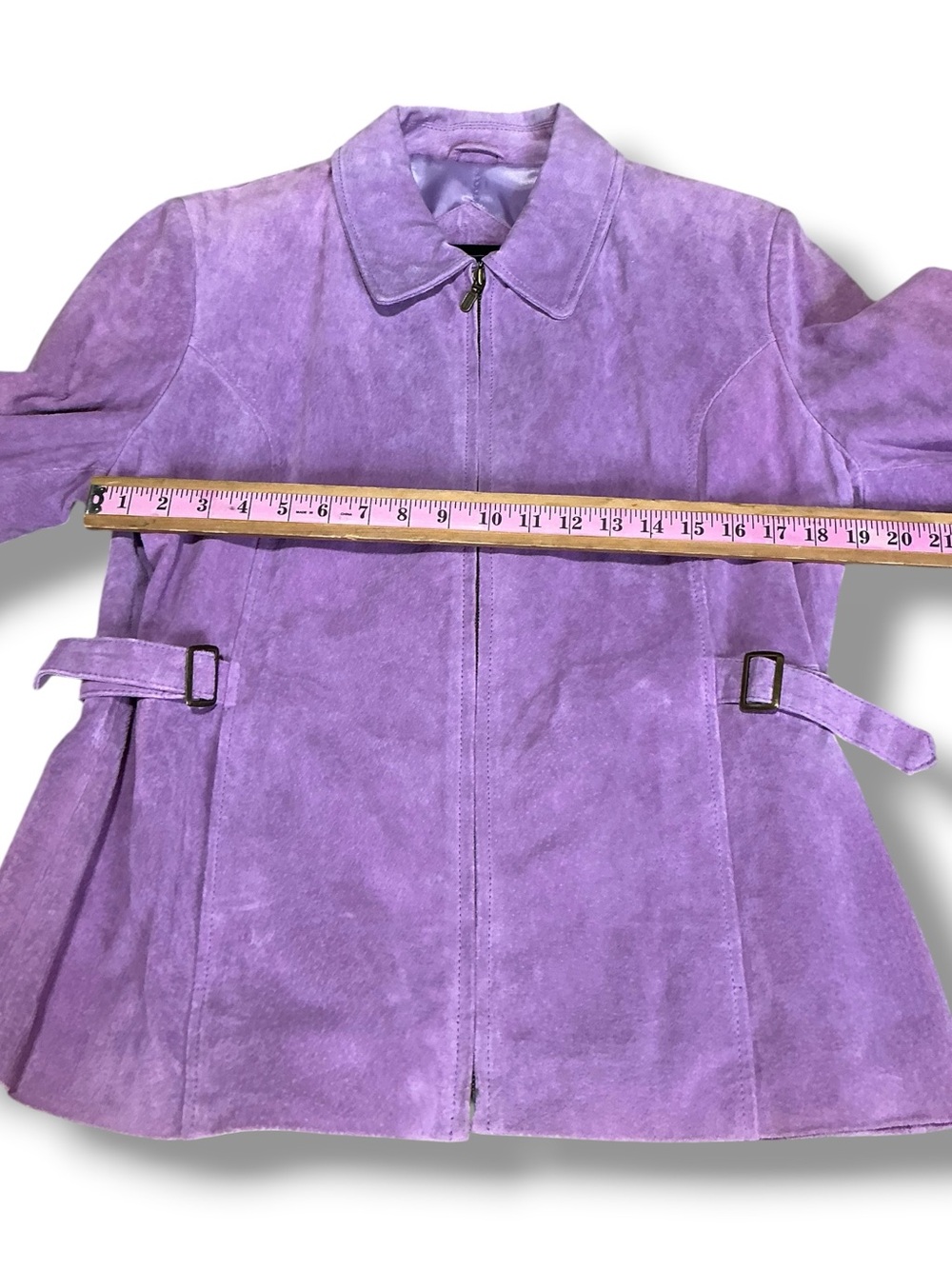Relativity Lavender Suede Zip-Front Jacket - Picture 7 of 9